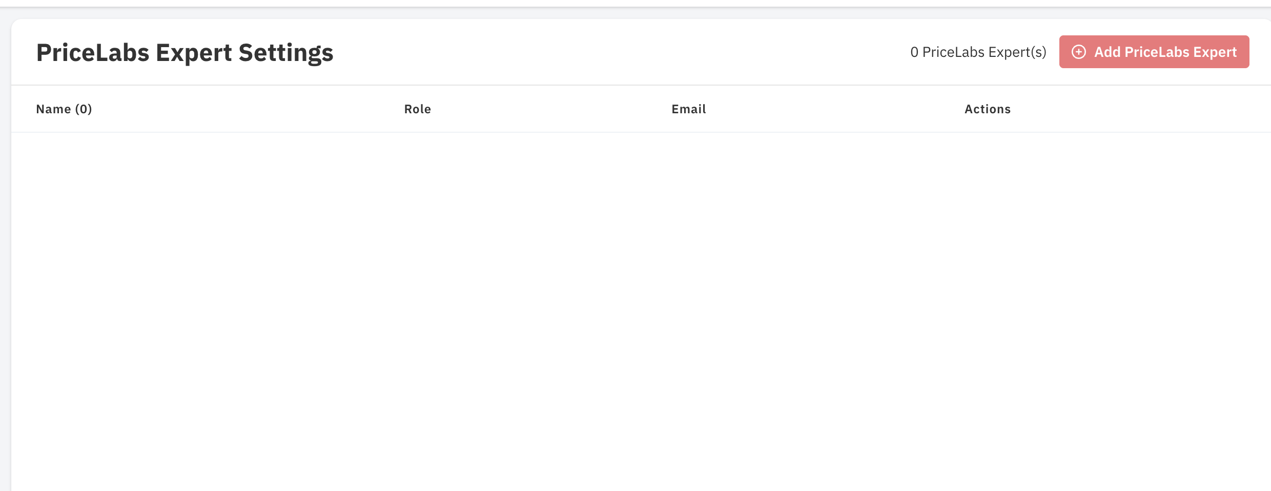 Add PriceLabs Expert dialog with the Pacer partner email entered